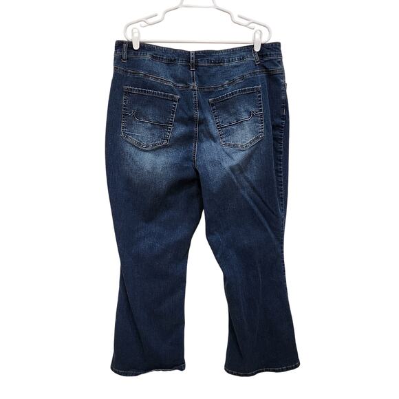 Maurices High Rise Curvy Boot Leg Slim-Tec Fit Jeans Dark Wash Denim Size 20W - Picture 2 of 8